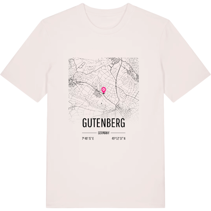 Gutenberg kort T-shirt – t-shirt fra PinShirt