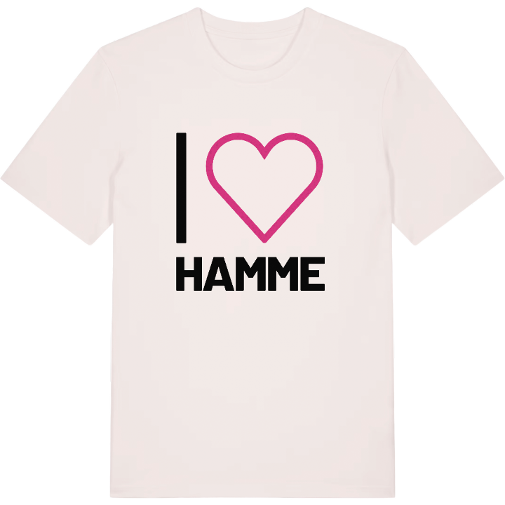 Jeg elsker Hamme T-shirt stort tryk – t-shirt fra PinShirt