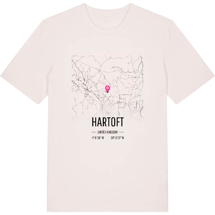 Hartoft kort T-shirt – t-shirt fra PinShirt