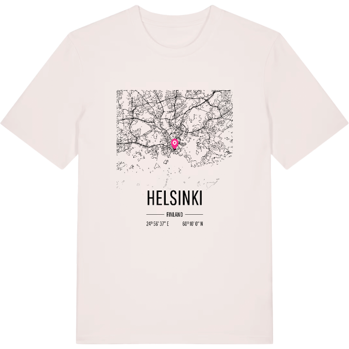 Helsinki kort T-shirt – t-shirt fra PinShirt