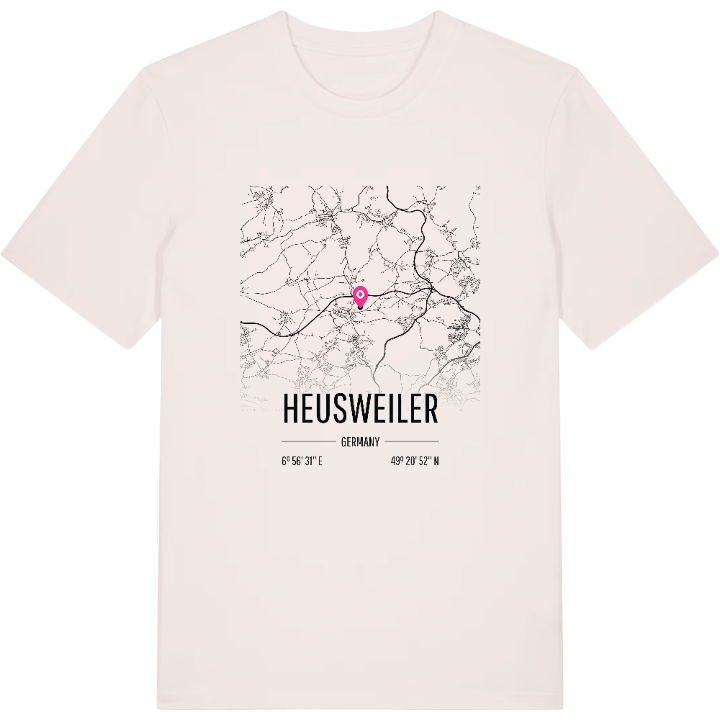 Heusweiler kort T-shirt – t-shirt fra PinShirt