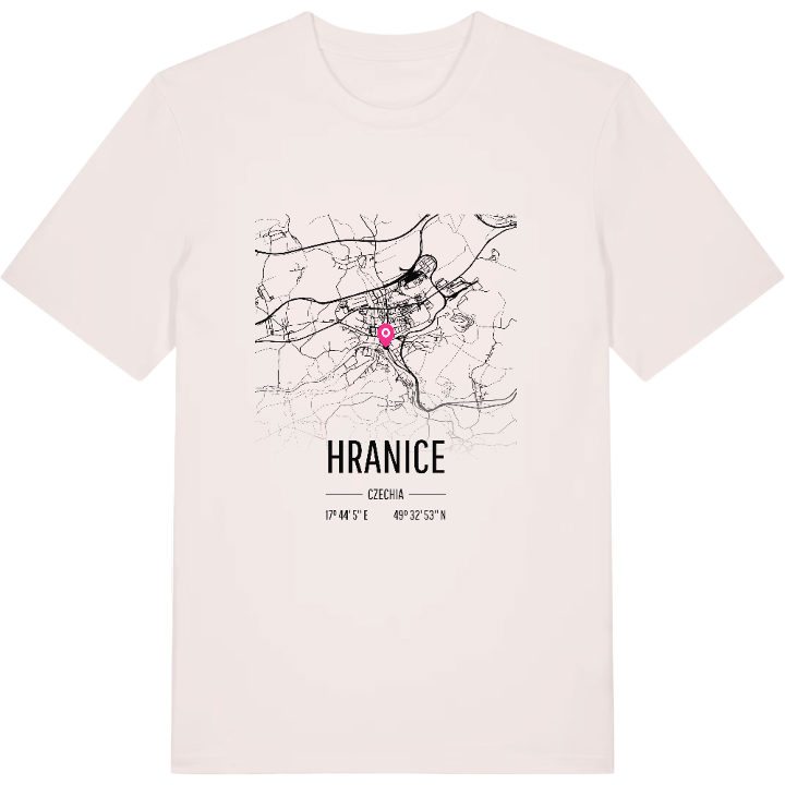 Hranice kort T-shirt – t-shirt fra PinShirt