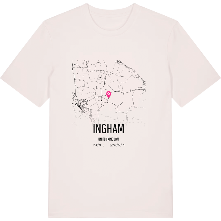 Ingham kort T-shirt – t-shirt fra PinShirt
