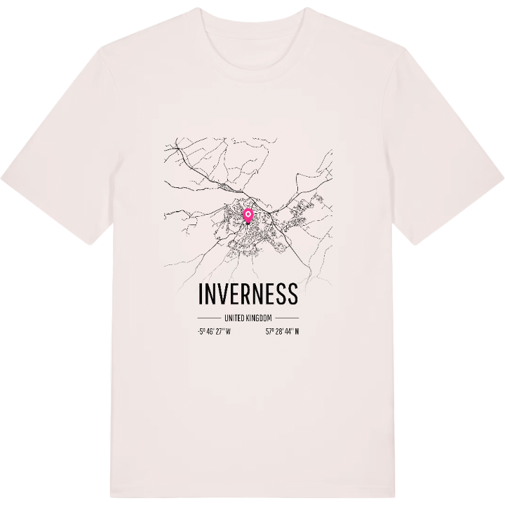 Inverness kort T-shirt – t-shirt fra PinShirt
