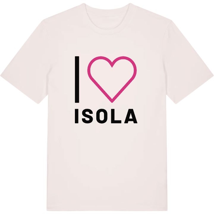 Jeg elsker Isola T-shirt stort tryk – t-shirt fra PinShirt