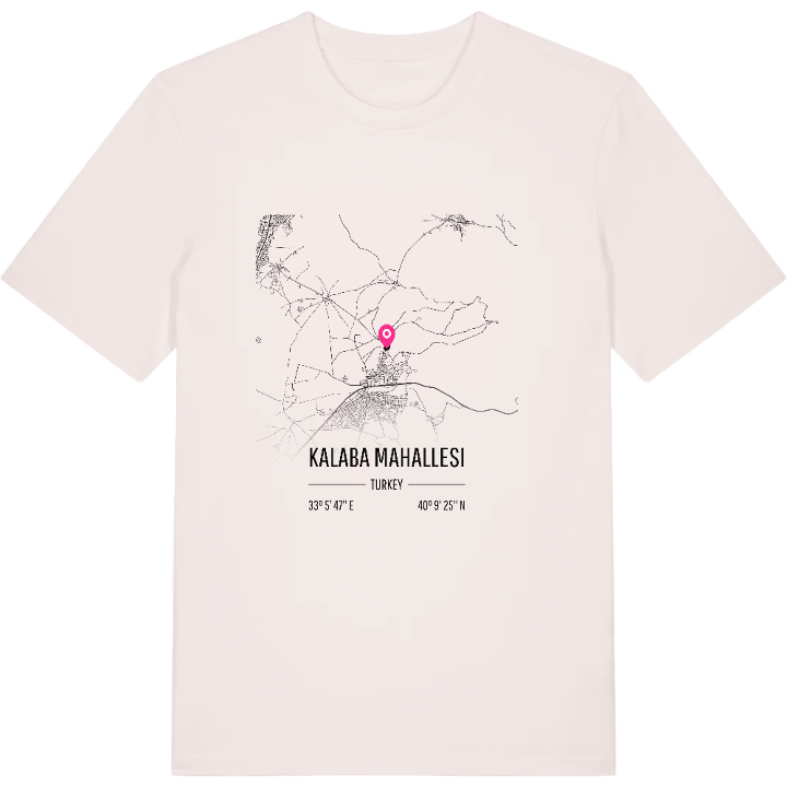 Kalaba Mahallesi kort t-shirt – t-shirt fra PinShirt