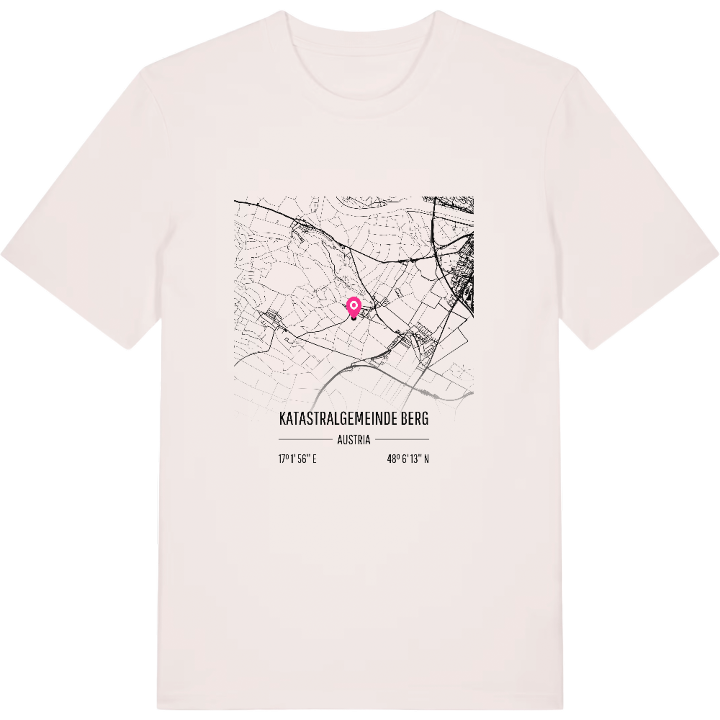Katastralgemeinde Berg kort T-shirt – t-shirt fra PinShirt