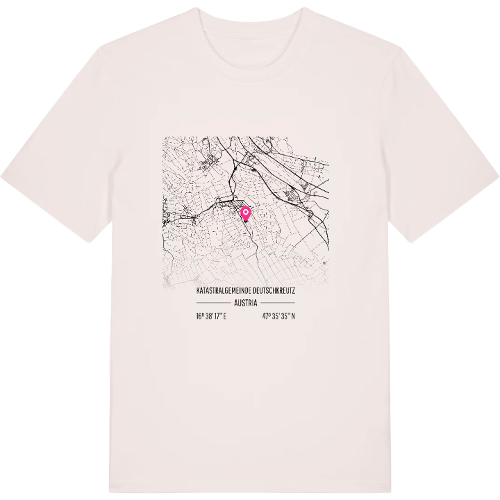 Katastralgemeinde Deutschkreutz kort t-shirt – t-shirt fra PinShirt