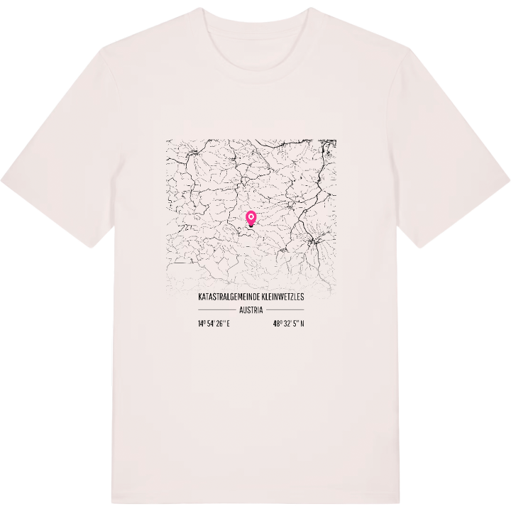 Katastralgemeinde Kleinwetzles kort t-shirt – t-shirt fra PinShirt