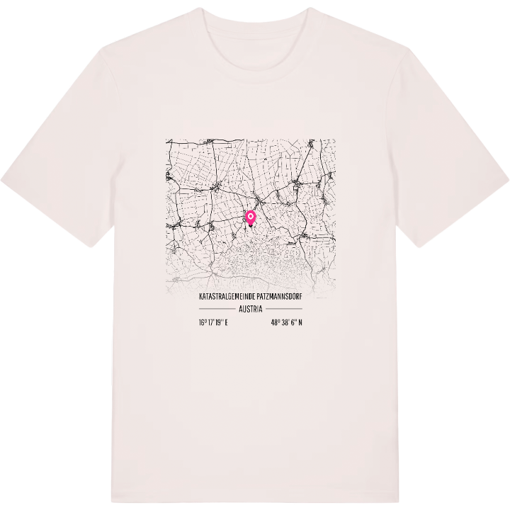 Katastralgemeinde Patzmannsdorf kort t-shirt – t-shirt fra PinShirt