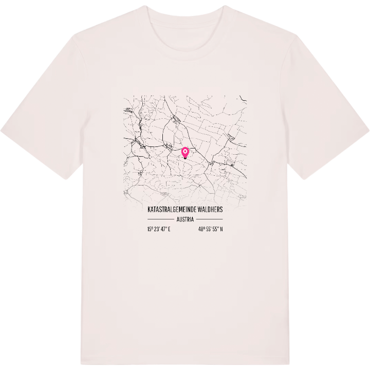 Katastralgemeinde Waldhers kort T-shirt – t-shirt fra PinShirt