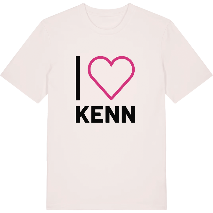 Jeg elsker Kenn T-shirt stort tryk – t-shirt fra PinShirt