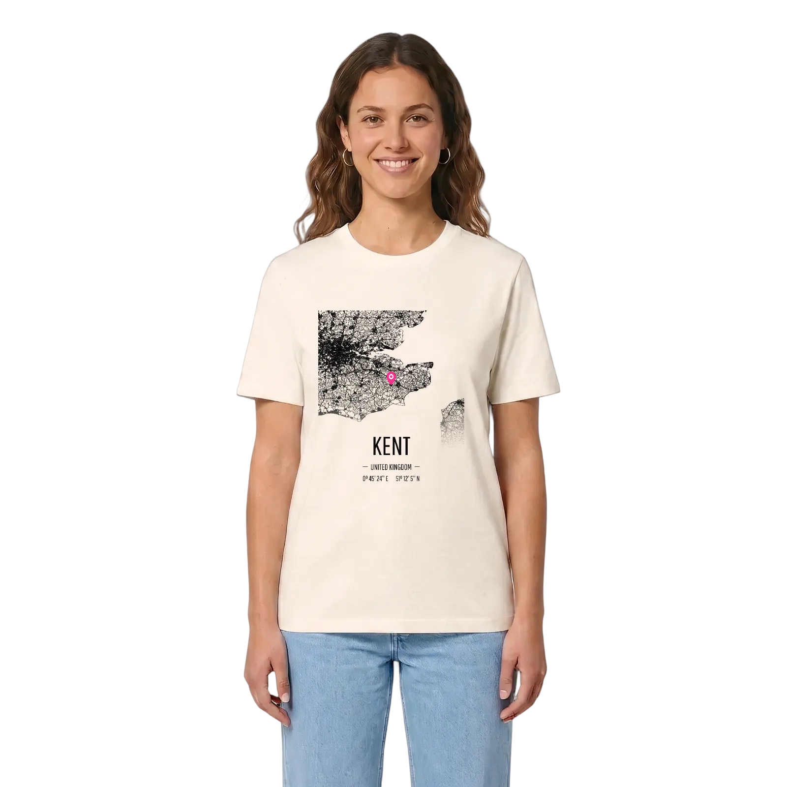 Kent kort T-shirt – Vintage White, i miljø