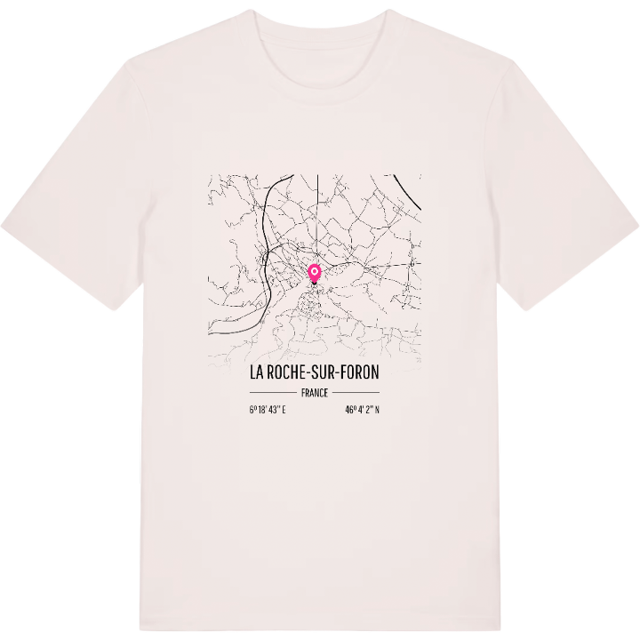 La Roche-sur-Foron kort t-shirt – t-shirt fra PinShirt