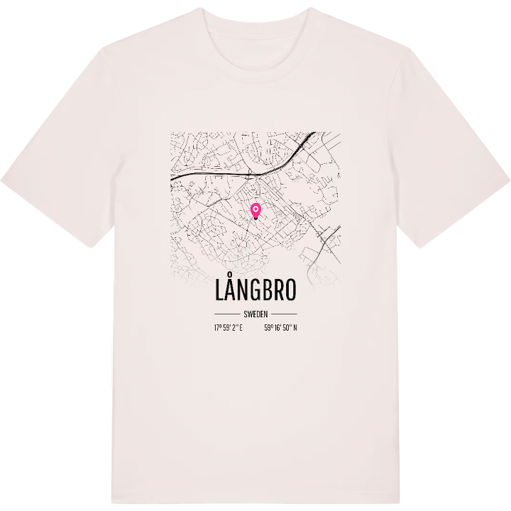 Långbro kort T-shirt – t-shirt fra PinShirt