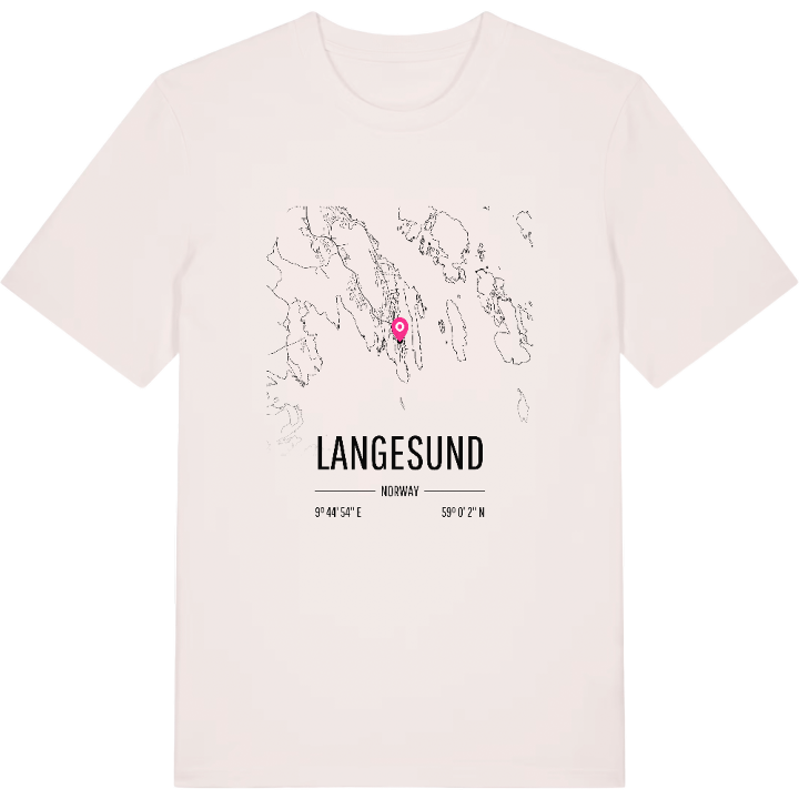 Langesund kort T-shirt – t-shirt fra PinShirt