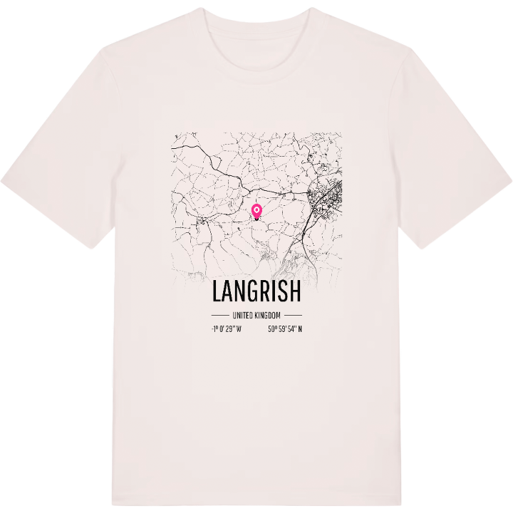 Langrish kort T-shirt – t-shirt fra PinShirt