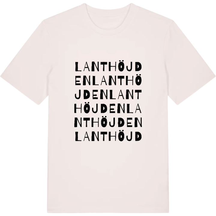 Lanthöjden ordleg T-shirt – t-shirt fra PinShirt