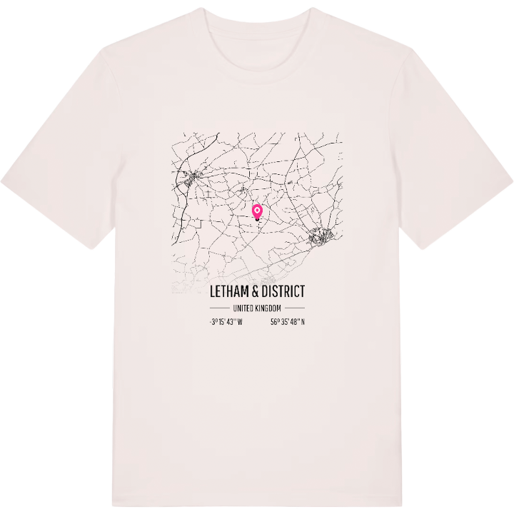 Letham & District kort T-shirt – t-shirt fra PinShirt