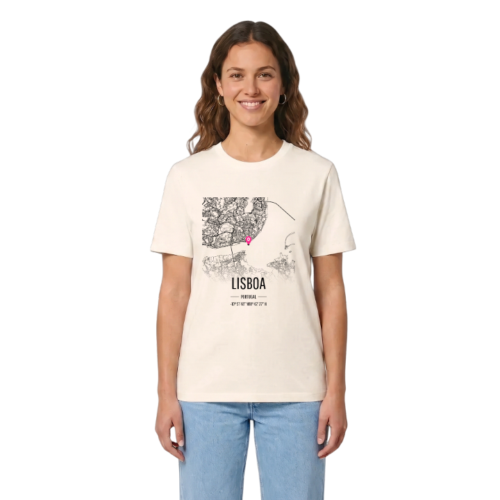 Lisboa kort T-shirt – t-shirt fra PinShirt