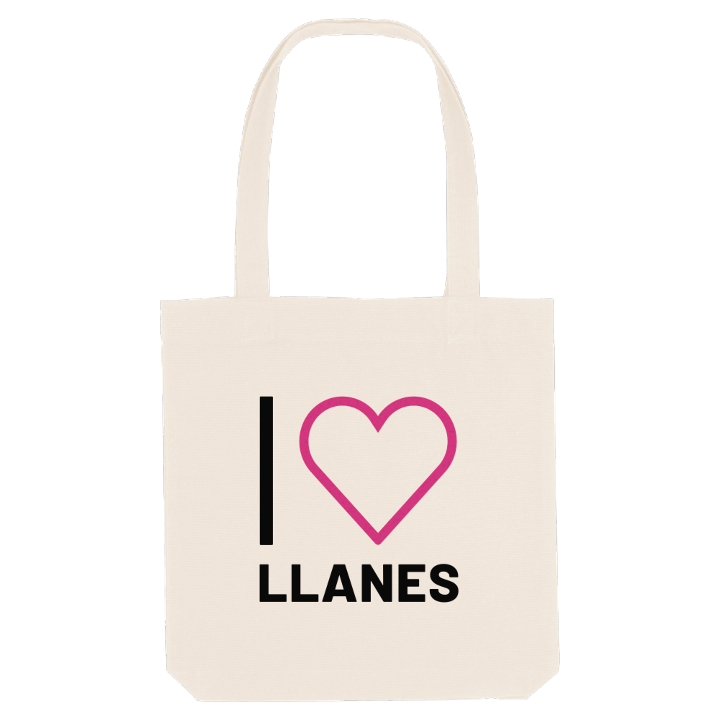 Jeg elsker Llanes mulepose stort tryk – mulepose fra PinShirt