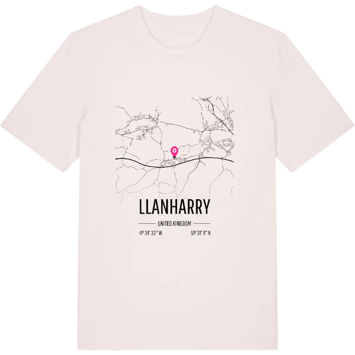Llanharry kort T-shirt – t-shirt fra PinShirt