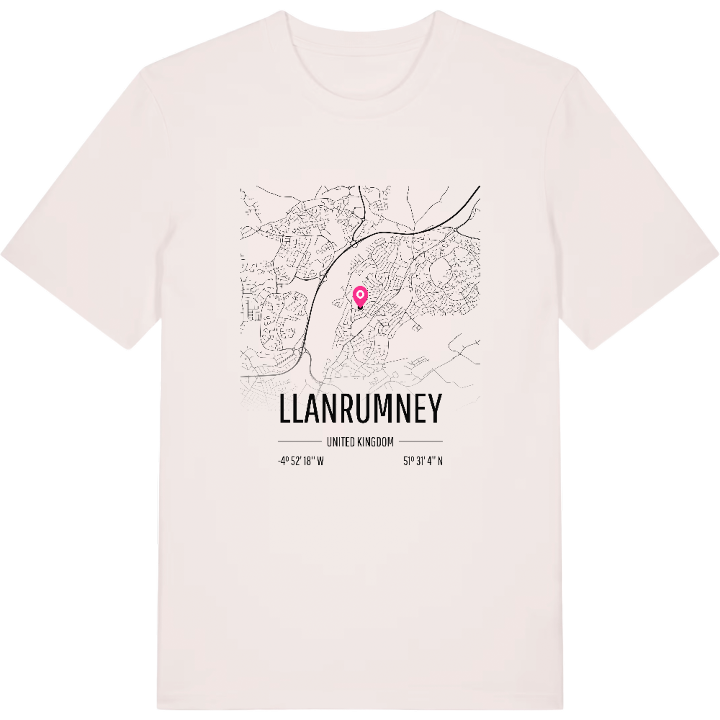Llanrumney kort T-shirt – t-shirt fra PinShirt
