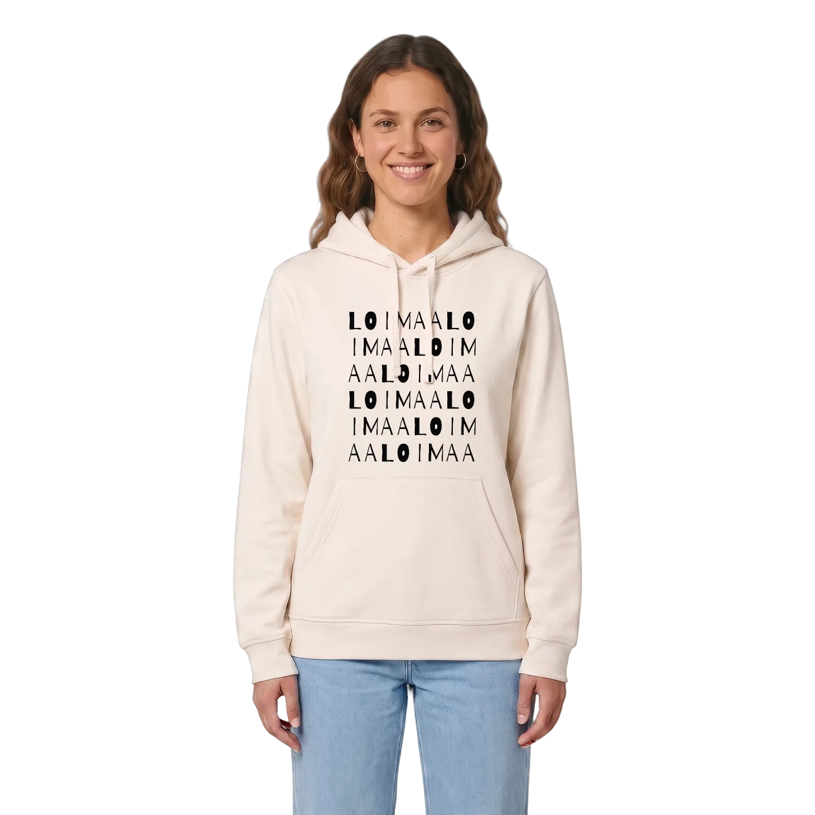 Loimaa ordleg hættetrøje – Vintage White, i miljø
