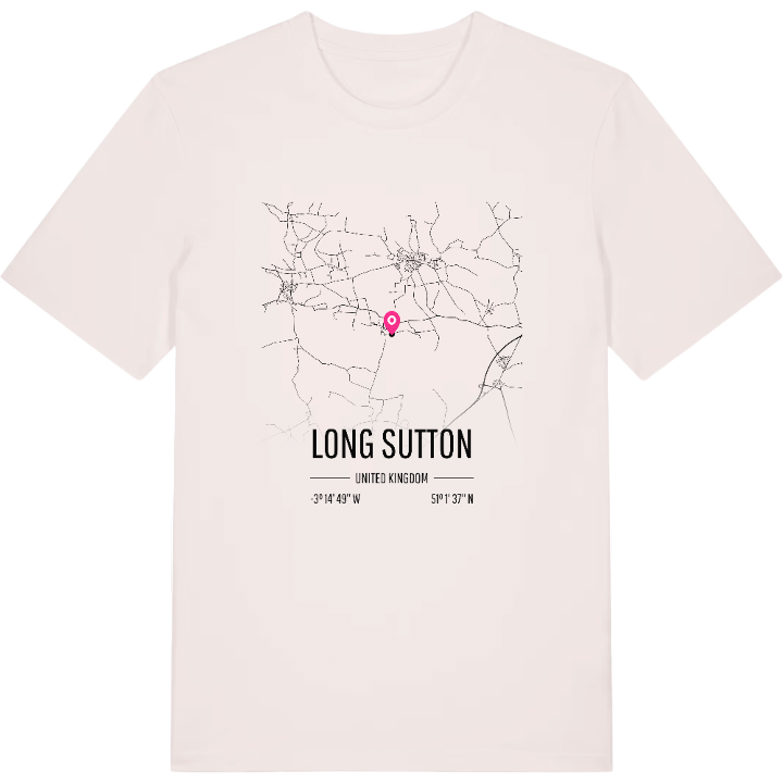 Long Sutton kort T-shirt – t-shirt fra PinShirt