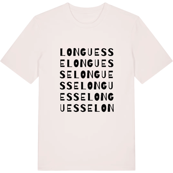 Longuesse ordleg T-shirt – t-shirt fra PinShirt
