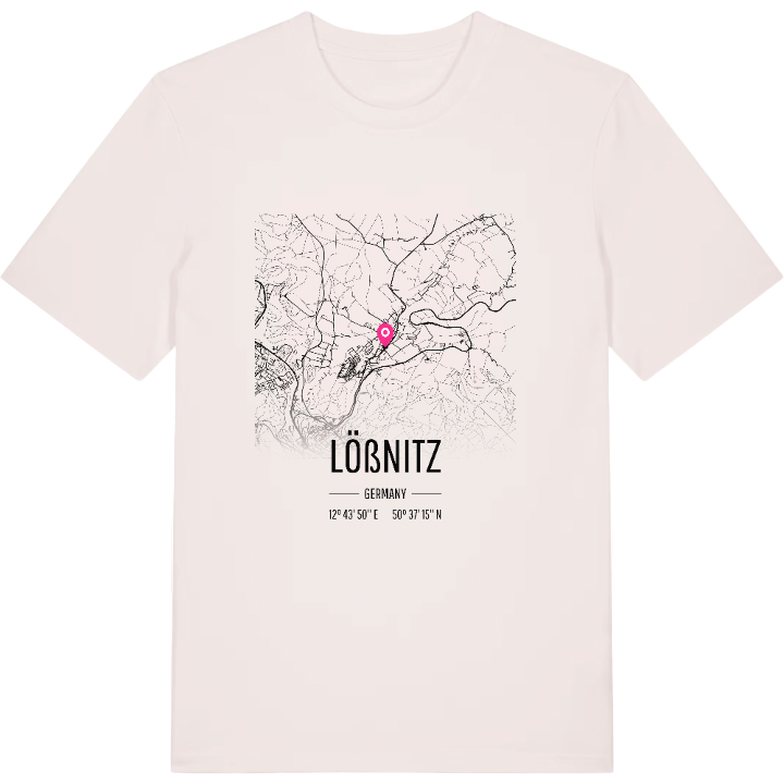 Lößnitz kort T-shirt – t-shirt fra PinShirt