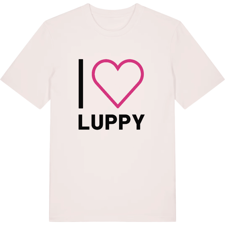 Jeg elsker Luppy T-shirt stort tryk – t-shirt fra PinShirt