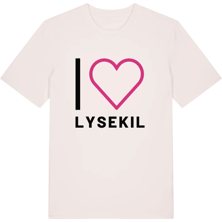 Jeg elsker Lysekil T-shirt stort tryk – t-shirt fra PinShirt