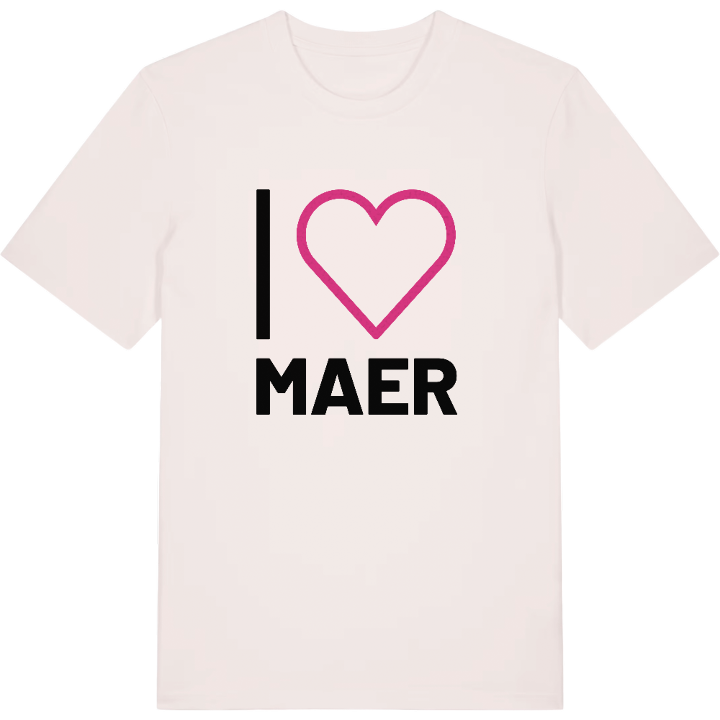 Jeg elsker Maer T-shirt stort tryk – t-shirt fra PinShirt