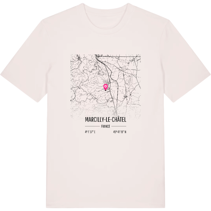 Marcilly-le-Châtel kort T-shirt – t-shirt fra PinShirt