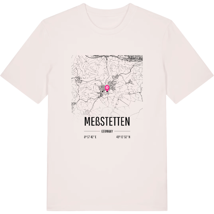 Meßstetten kort T-shirt – t-shirt fra PinShirt