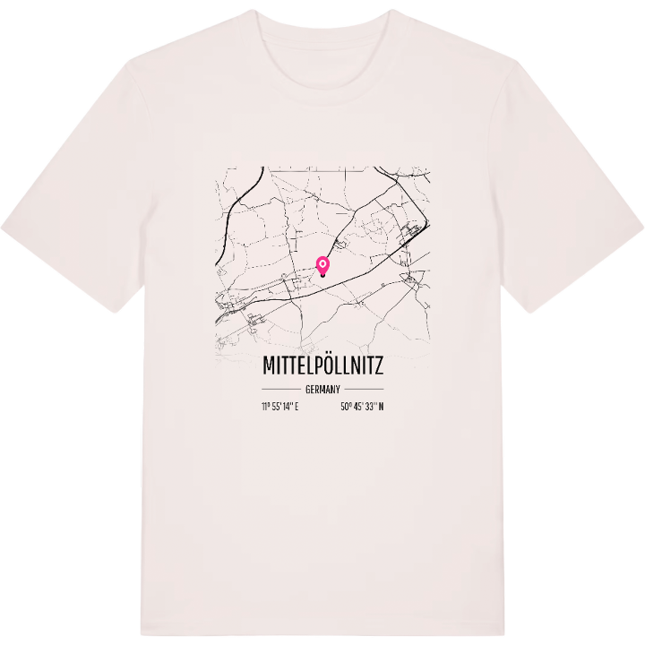 Mittelpöllnitz kort T-shirt – t-shirt fra PinShirt