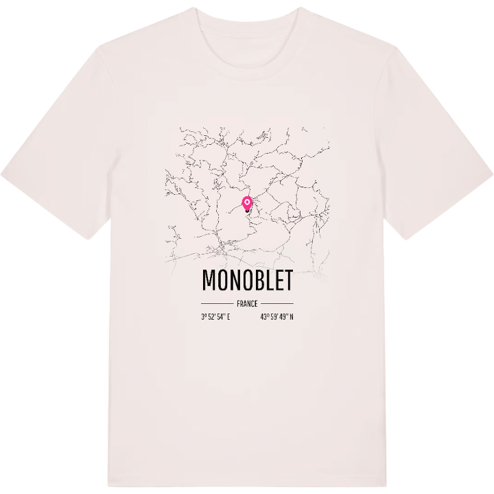 Monoblet kort T-shirt – t-shirt fra PinShirt