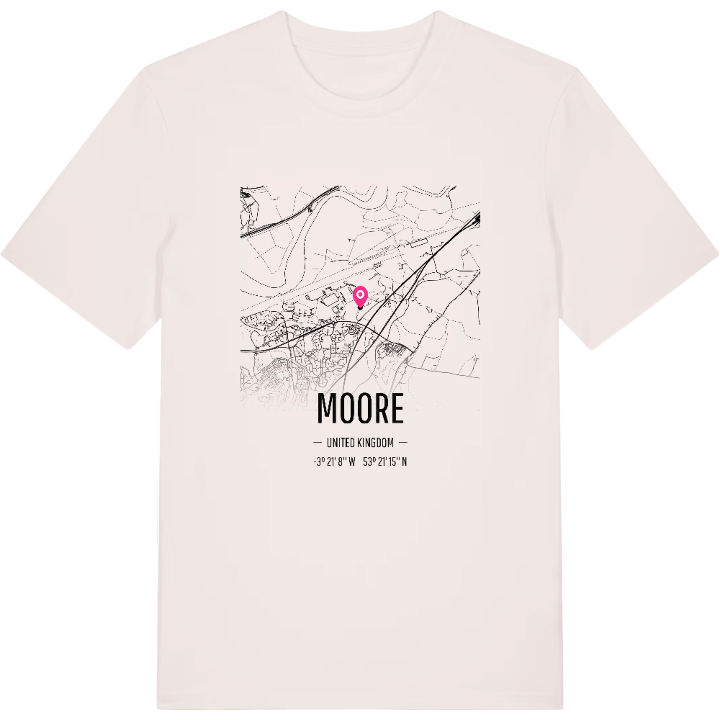 Moore kort T-shirt – t-shirt fra PinShirt