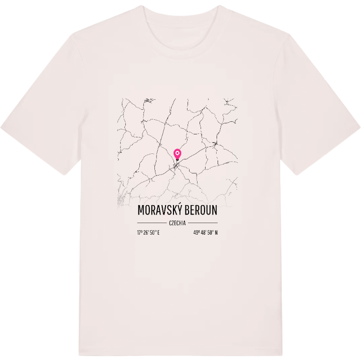 Moravský Beroun kort T-shirt – t-shirt fra PinShirt