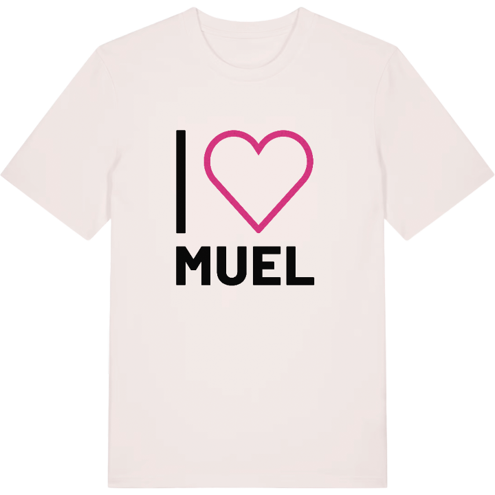 Jeg elsker Muel T-shirt stort tryk – t-shirt fra PinShirt