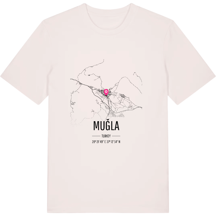 Muğla kort T-shirt – t-shirt fra PinShirt