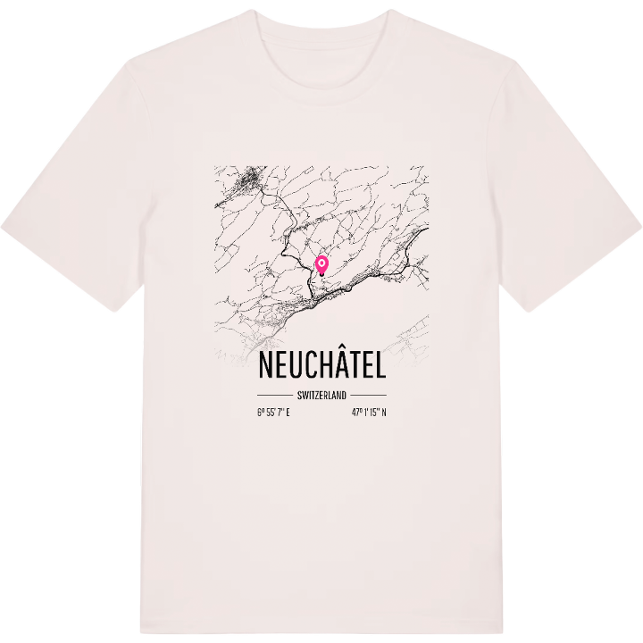 Neuchâtel kort T-shirt – t-shirt fra PinShirt
