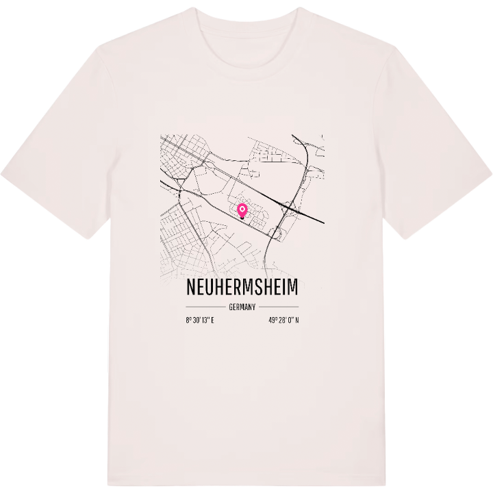 Neuhermsheim kort T-shirt – t-shirt fra PinShirt