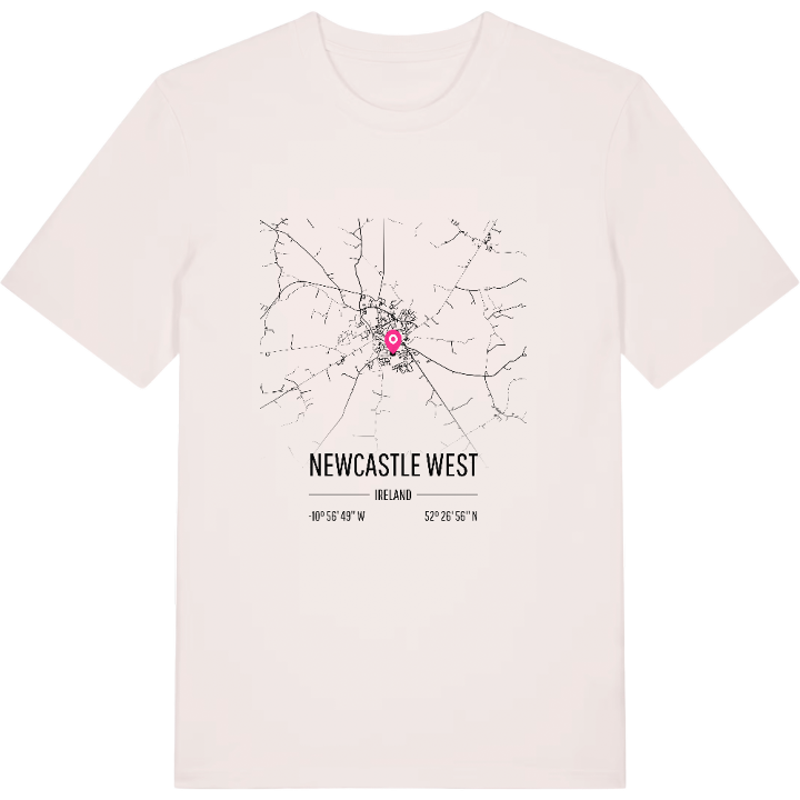 Newcastle West kort T-shirt – t-shirt fra PinShirt
