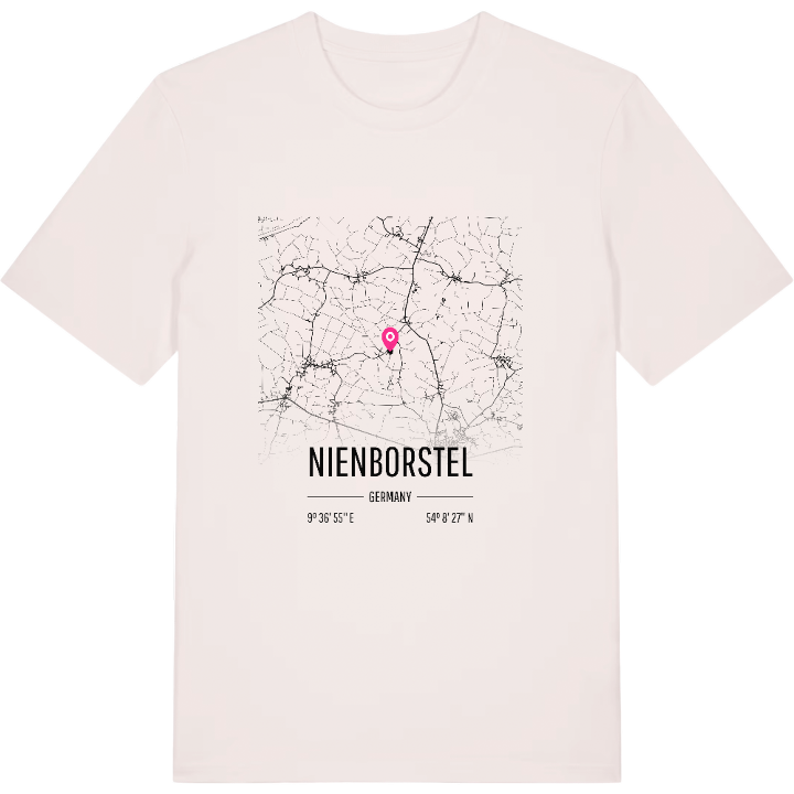 Nienborstel kort T-shirt – t-shirt fra PinShirt