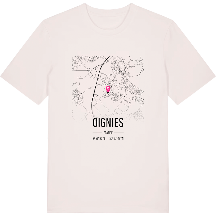 Oignies kort T-shirt – t-shirt fra PinShirt