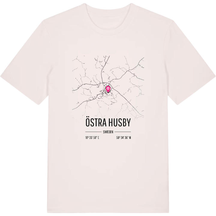 Östra Husby kort T-shirt – t-shirt fra PinShirt