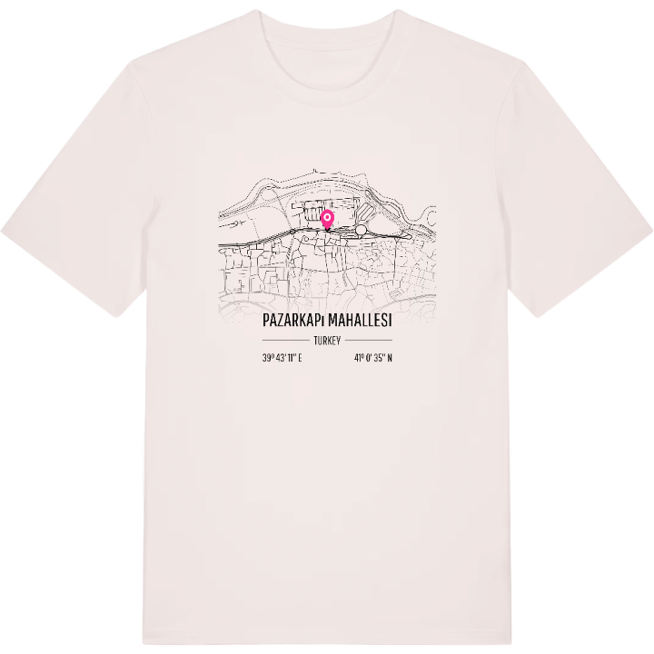 Pazarkapı Mahallesi kort T-shirt – t-shirt fra PinShirt