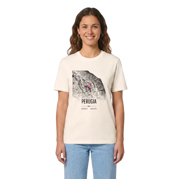 Perugia kort T-shirt – t-shirt fra PinShirt